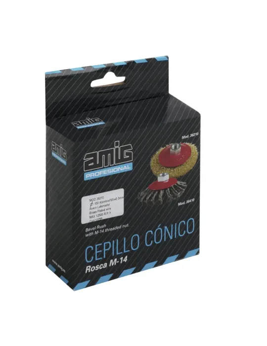 Cepillo cónico 36210 - 100 x 0,3 x 24 mm - Alambre - Latonado