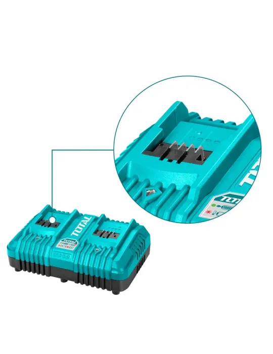 Cargador rápido doble TCLI2034E - 20 V