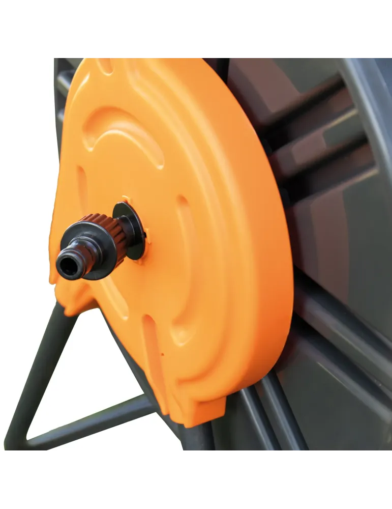Carro portamangueras R46 - 1/2'' - 60 m - Polipropileno - Naranja-Gris