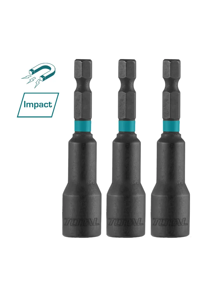Casquillos magnéticos de impacto de 1/4'' TAC271231 - 65 mm