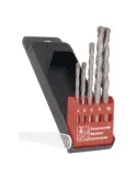 Estuche brocas pared 21505 - Ø4-5-6-8-10 - Punta en carburo de tungsteno - Profesional