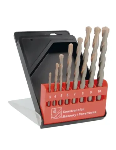 Estuche brocas pared 21506 - Ø3-10 x 1 - Punta en carburo de tungsteno - Profesional