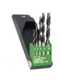 Estuche brocas madera 22605 - Ø4-5-6-8-10 - Cromo vanadio (Cr-V)