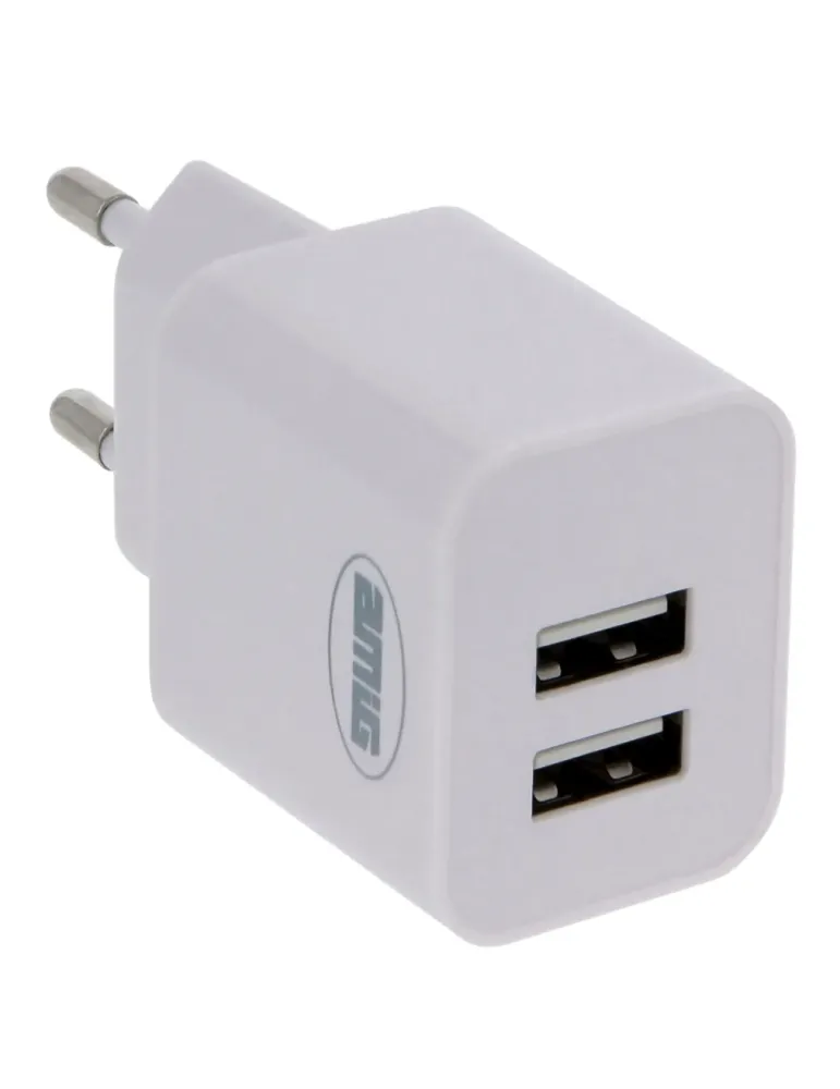 Cargador 2 puertos USB 3214 - Polipropileno - Blanco