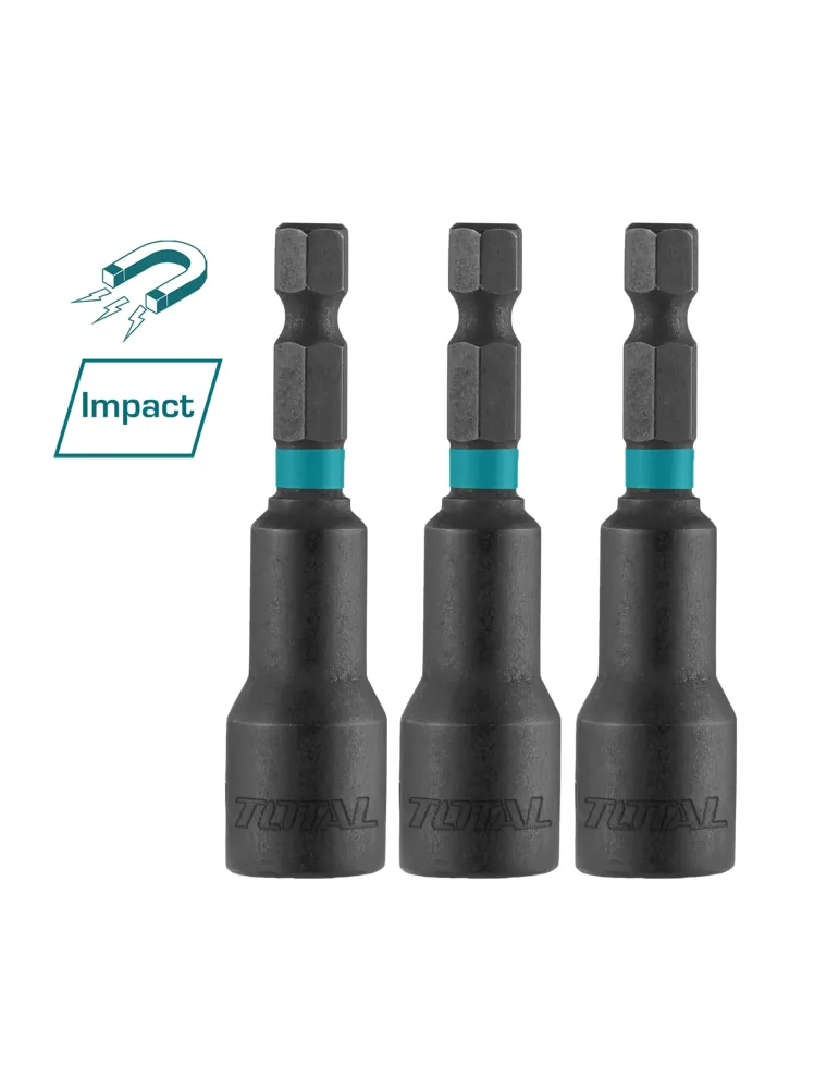 Casquillos magnéticos de impacto de 1/4'' TAC270831 - 65 mm
