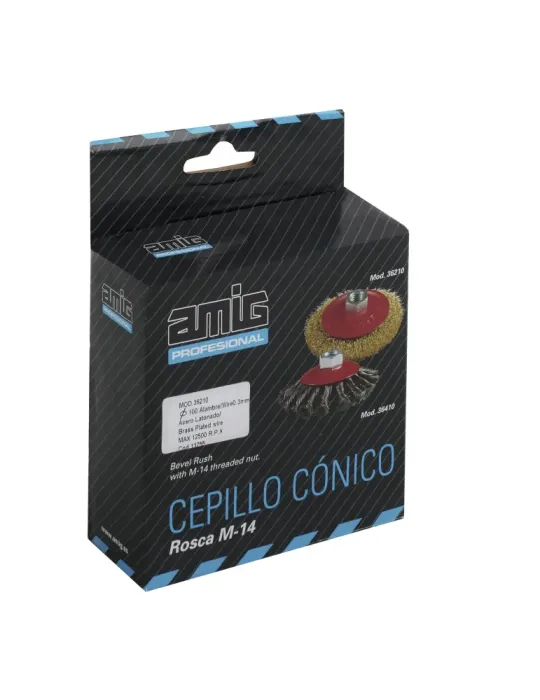 Cepillo cónico 36410 - 100 x 0,5 x 22 mm - Alambre - Templado