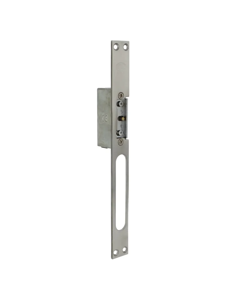 Cerradero eléctrico 40 - 250 x 25 x 3 mm - Acero inoxidable 18/8 - Mate