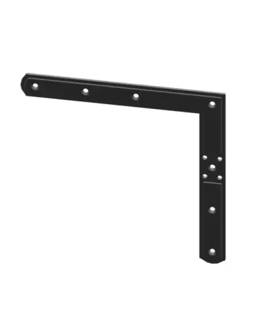 Escuadra 3092 - 220 x 220 mm - Acero - Negro - Derecha