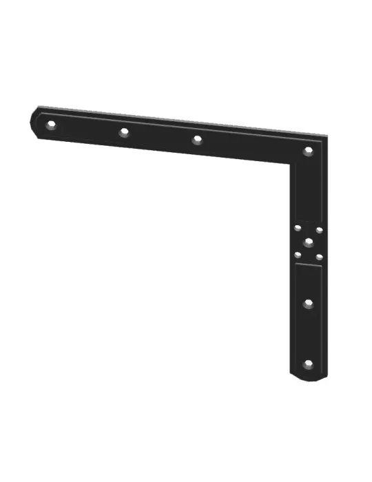 Escuadra 3092 - 220 x 220 mm - Acero - Negro - Derecha