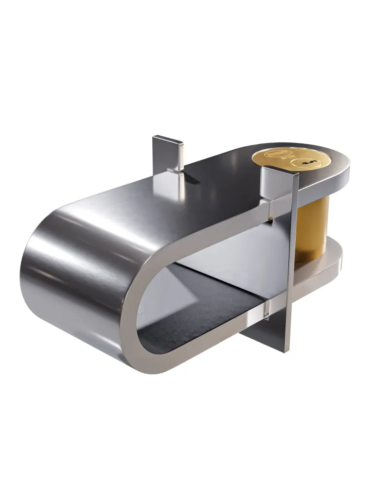 Cerradura 680 - 115 x 40 mm - Latón - Cromado brillo