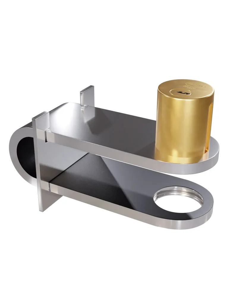 Cerradura 680 - 115 x 40 mm - Latón - Cromado brillo