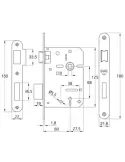 Cerradura F716TR - 60/68 - Acero inoxidable - Mate