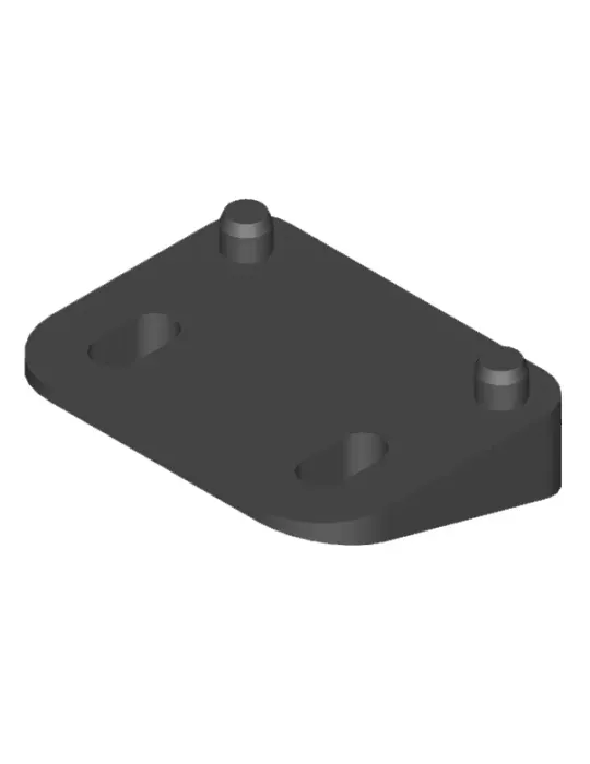 Suplemento inclinado 3043 - 12 x 33 x 10 mm - Nylon - Negro