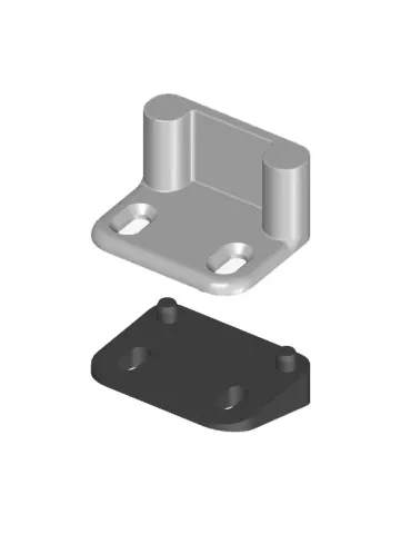 Suplemento inclinado 3043 - 12 x 33 x 10 mm - Nylon - Negro 2