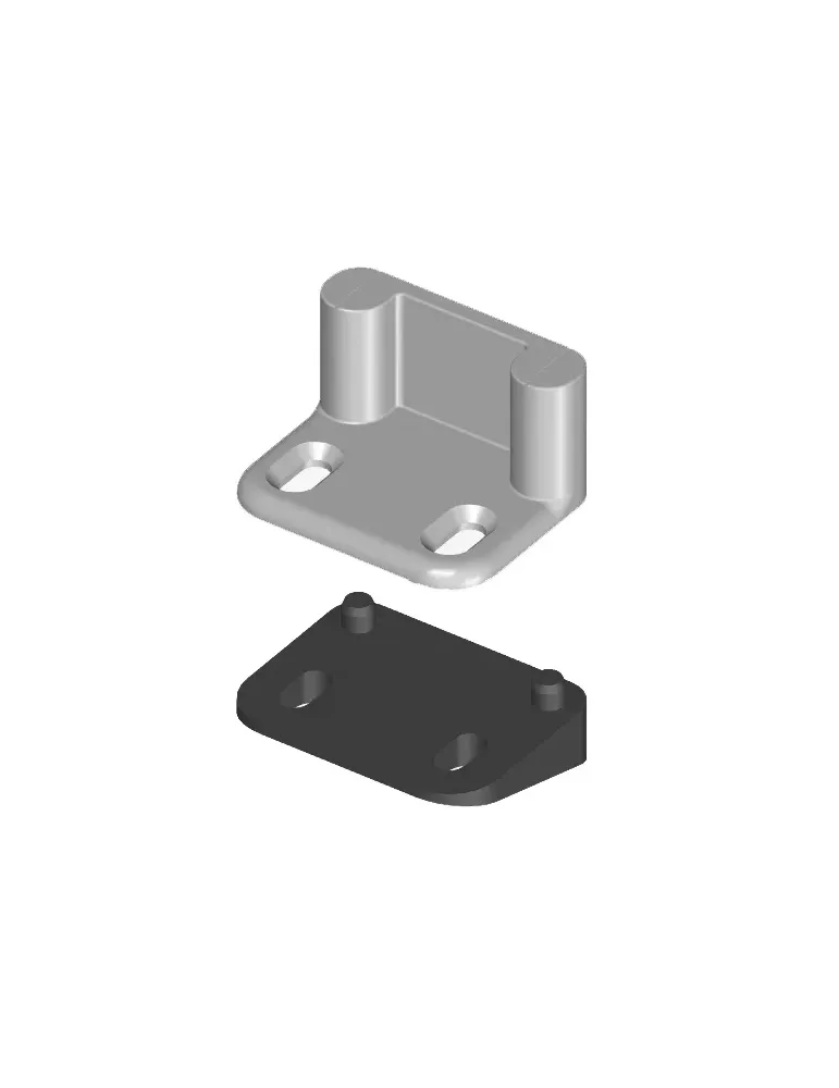 Suplemento inclinado 3043 - 12 x 33 x 10 mm - Nylon - Negro