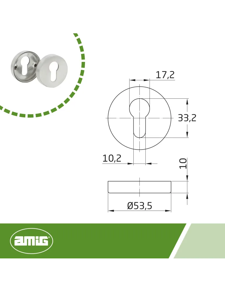 Bocallave 3 - Ø53 mm - Acero inoxidable 18/8 - Mate