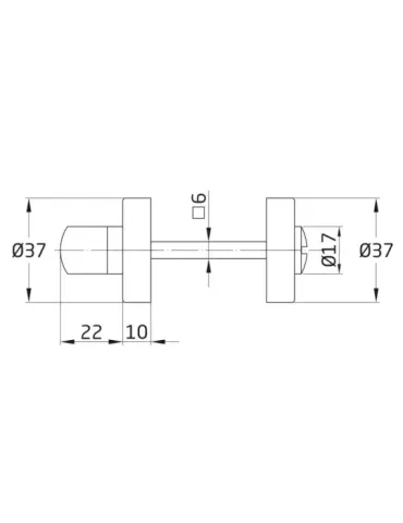 Muletilla 3RX - Ø37 mm - Acero inoxidable 18/8 - Mate 2