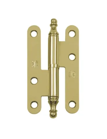 Pernio 408E - 95 x 54 x 2 mm - Acero - Lacado dorado - Derecha