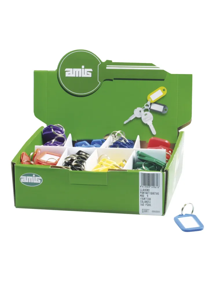 Dispensador llavero porta-etiquetas 9 - 50 x 30 mm