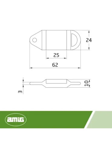 Dispensador llavero porta-etiquetas 10 - 62 x 24 mm 2