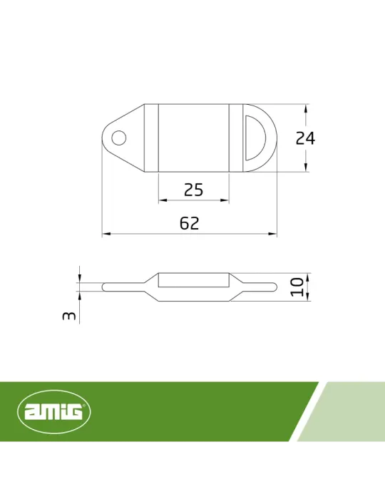 Dispensador llavero porta-etiquetas 10 - 62 x 24 mm