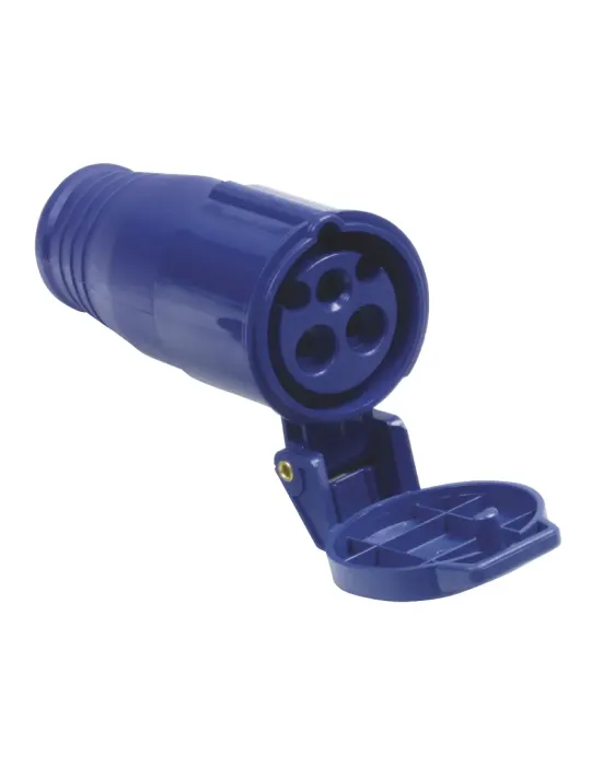 Base aérea industrial schuko IP44 3245 - 130 x 54 mm - Polipropileno - Azul