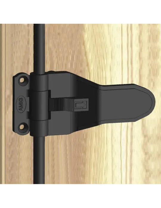 Herraje automático para una o dos hojas 2915 - 110 mm - Zamak - Negro