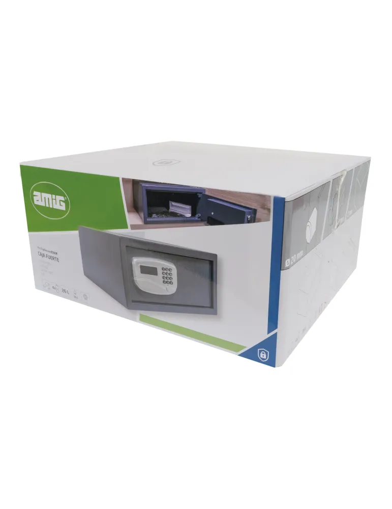 Caja fuerte TOPSECURE-H - 430 x 370 x 195 mm - Acero - Gris