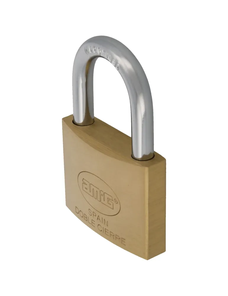 Candado alta seguridad 120 - 60 mm - Latón - Mate