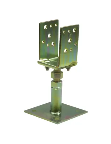 Soporte regulable para poste 357 - 70 x 116 mm - Acero - Bicromatado