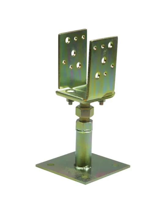 Soporte regulable para poste 357 - 70 x 116 mm - Acero - Bicromatado