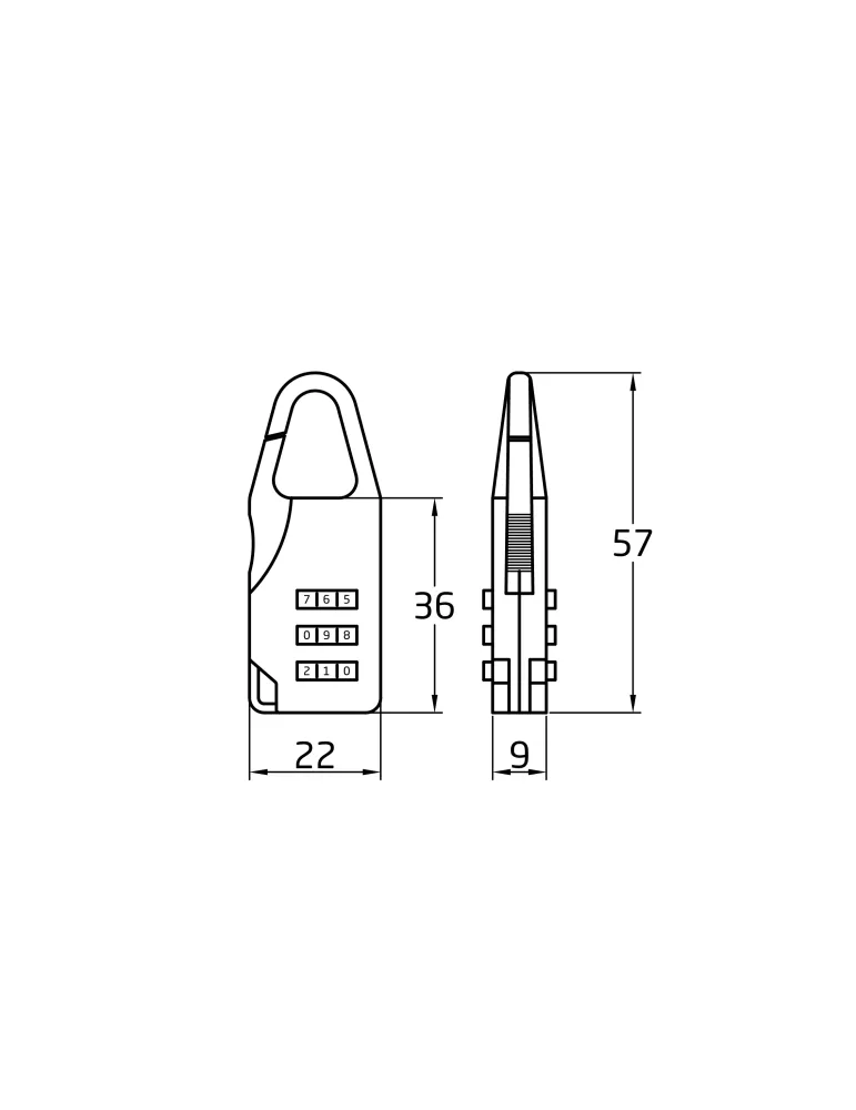 Candado combinación Mod. 72