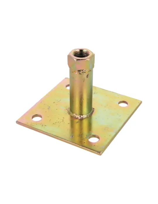 Soporte regulable para poste 357 - 70 x 116 mm - Acero - Bicromatado