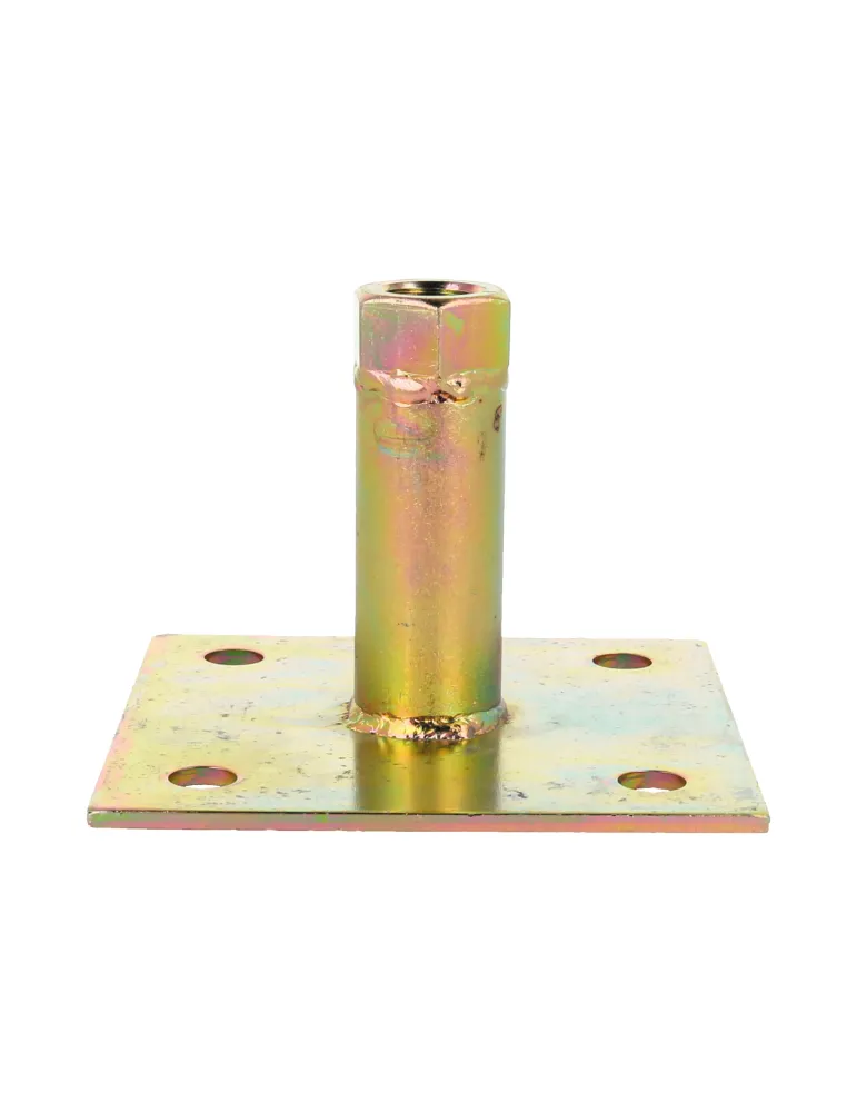 Soporte regulable para poste 357 - 70 x 116 mm - Acero - Bicromatado