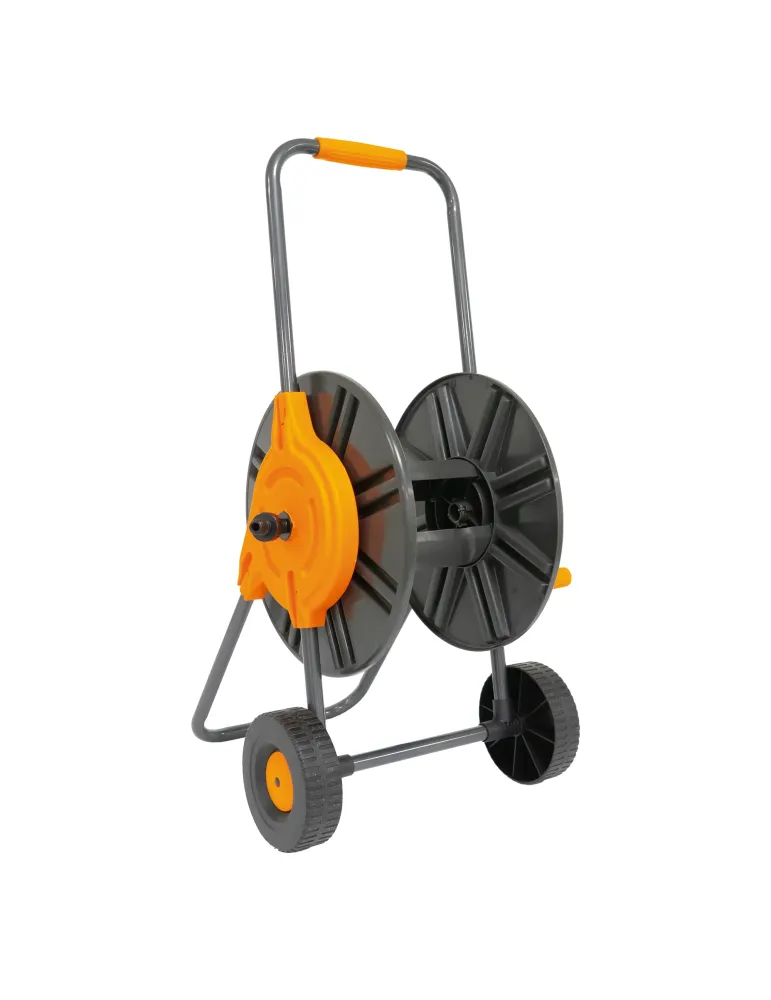 Carro portamangueras R46 - 1/2'' - 60 m - Polipropileno - Naranja-Gris