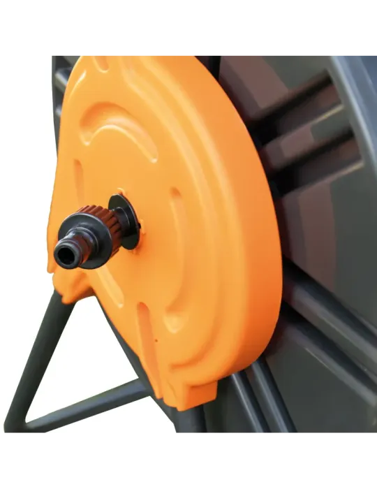 Carro portamangueras R46 - 1/2'' - 60 m - Polipropileno - Naranja-Gris