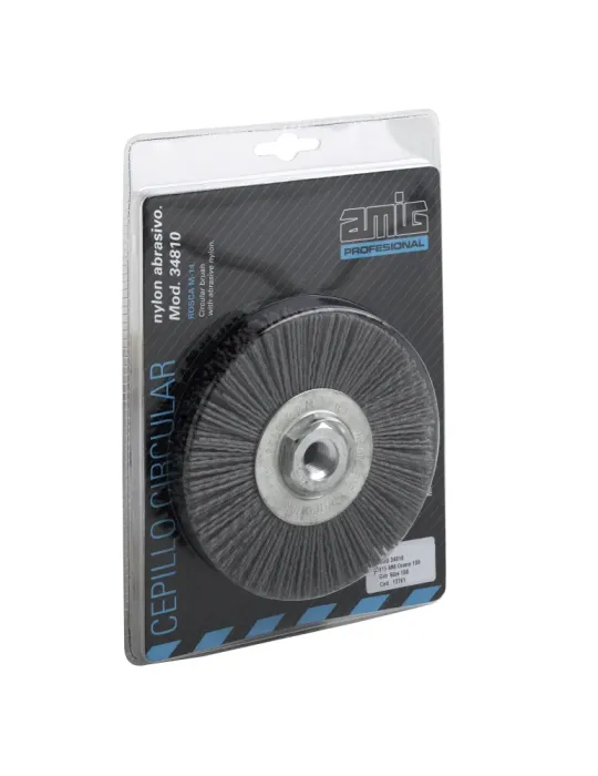 Cepillo circular 34810 - 115 x 180 x 25 mm - Nylon abrasivo - Gris