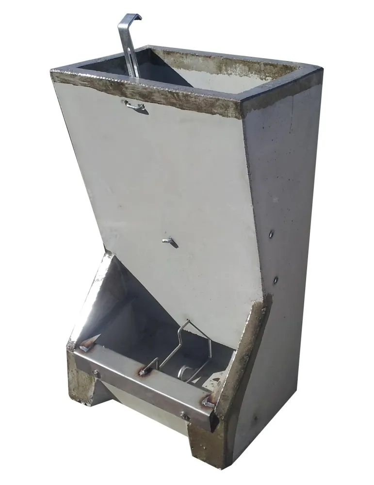 TOLVA FIJA CENCILLA DE 2H INOX CON POMO Y CONTRA CHAPA