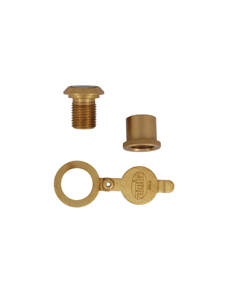 Mirilla para puerta 6 - Ø12 10-15 mm - Latón - Pulido