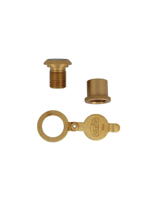 Mirilla para puerta 6 - Ø12 10-15 mm - Latón - Pulido