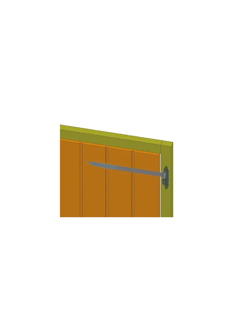 Pernio gótico 8010 - 160 x 25 x 4 mm - Acero - Negro