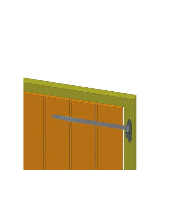 Pernio gótico 8010 - 160 x 25 x 4 mm - Acero - Negro