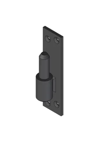 Pernio simple 8020 - 130 x 35 x 4 mm - Acero - Negro