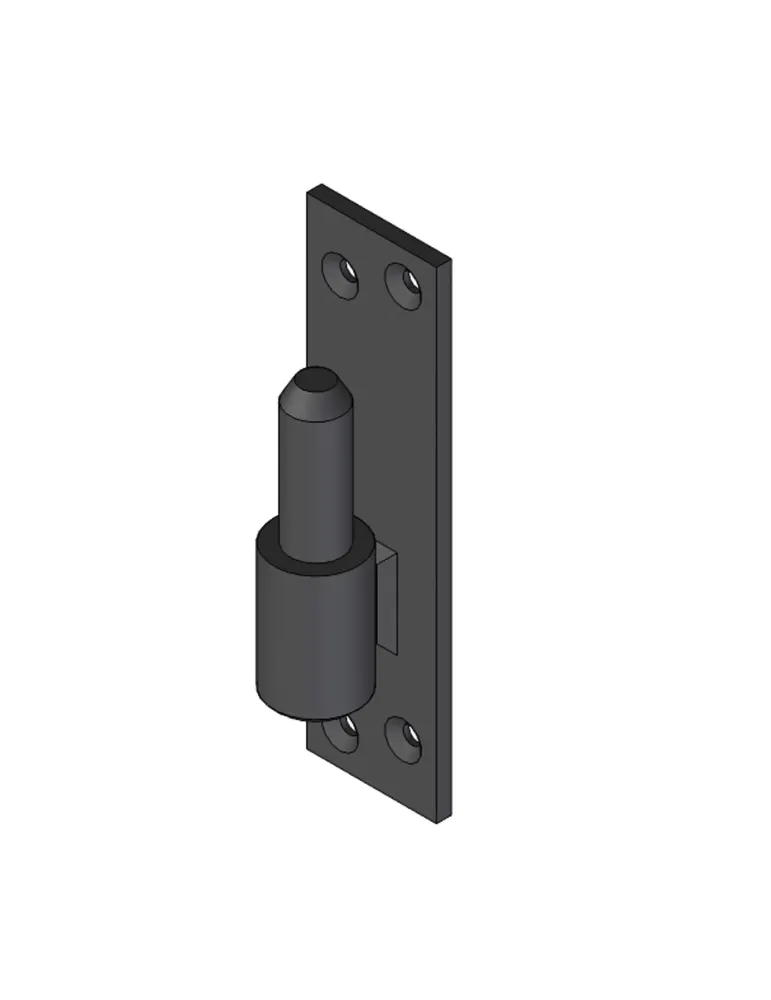 Pernio simple 8020 - 130 x 35 x 4 mm - Acero - Negro
