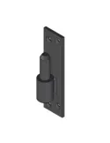 Pernio simple 8020 - 130 x 35 x 4 mm - Acero - Negro