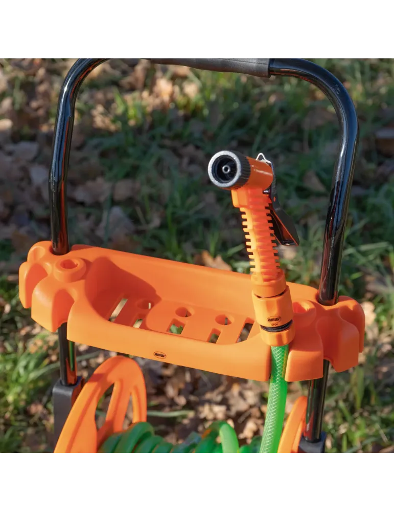 Carro portamangueras R47 - 1/2'' - 60 m - Polipropileno - Naranja-Gris