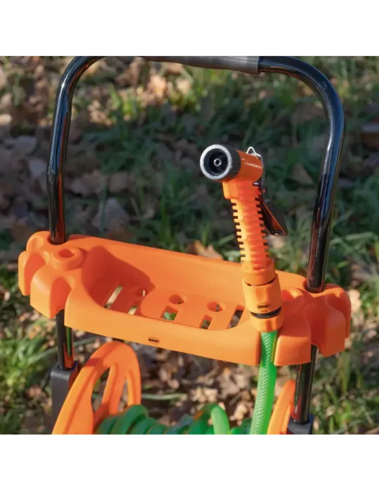 Carro portamangueras R47 - 1/2'' - 60 m - Polipropileno - Naranja-Gris