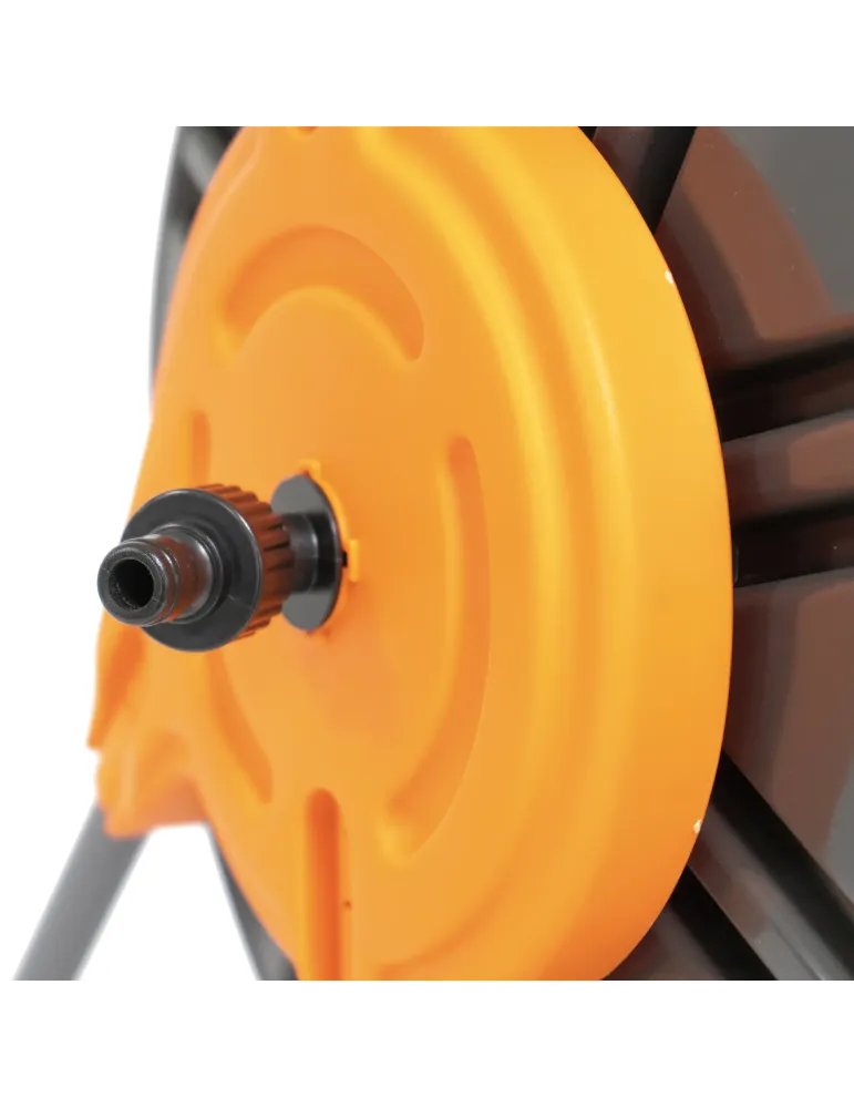 Carro portamangueras R46 - 1/2'' - 60 m - Polipropileno - Naranja-Gris