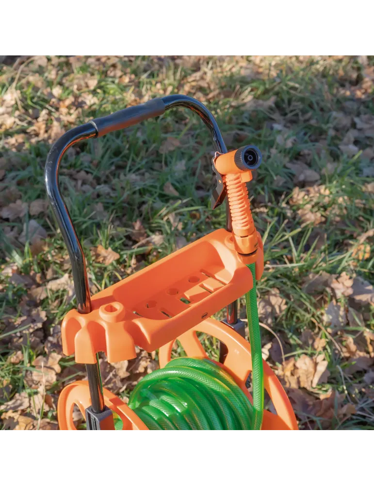 Carro portamangueras R47 - 1/2'' - 60 m - Polipropileno - Naranja-Gris