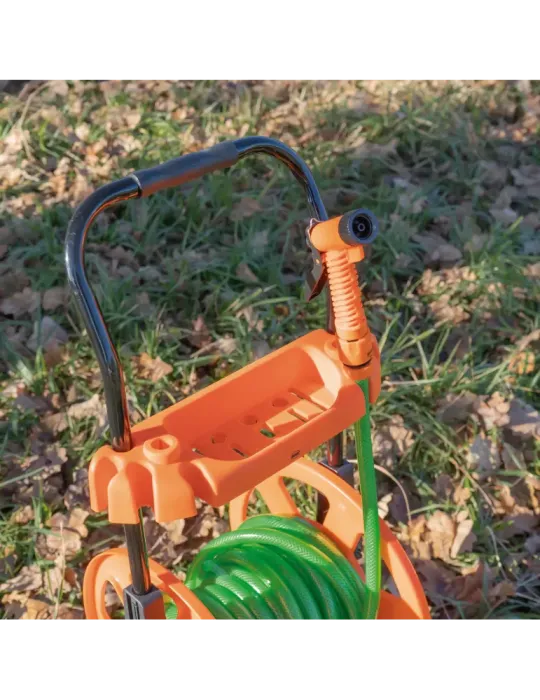 Carro portamangueras R47 - 1/2'' - 60 m - Polipropileno - Naranja-Gris